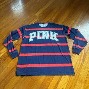 Victorias Secret PINK Striped Long Sleeve Tee- XS